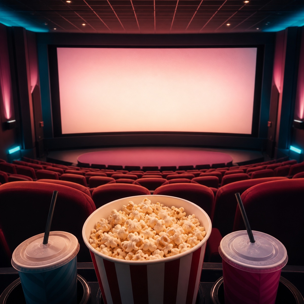 映画館のスクリーンと客席