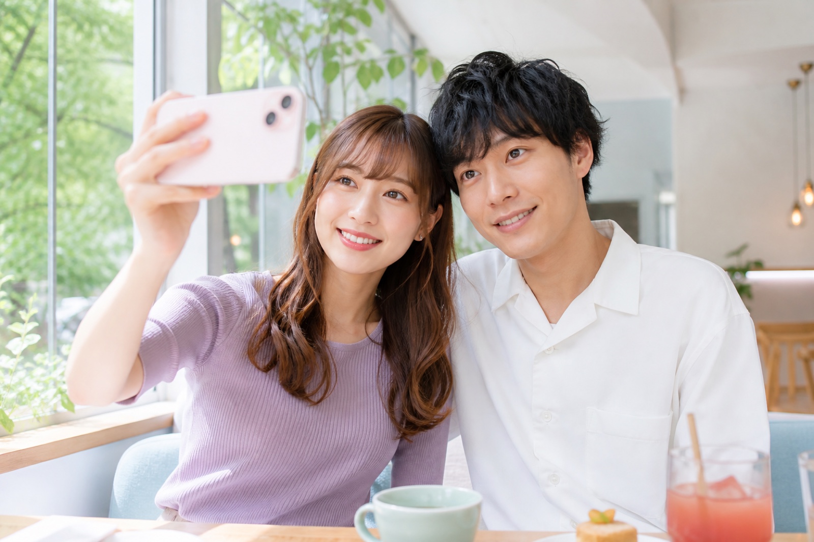 彼女とツーショット写真を撮るデート